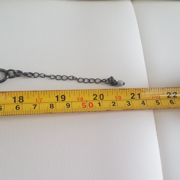 Gunmetal statement bib necklace - Picture 3 of 3